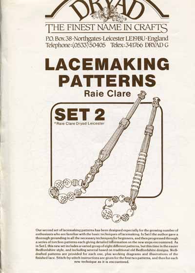 Lacemaking Pattern Set 2 Bedfordshire von Raie Clare